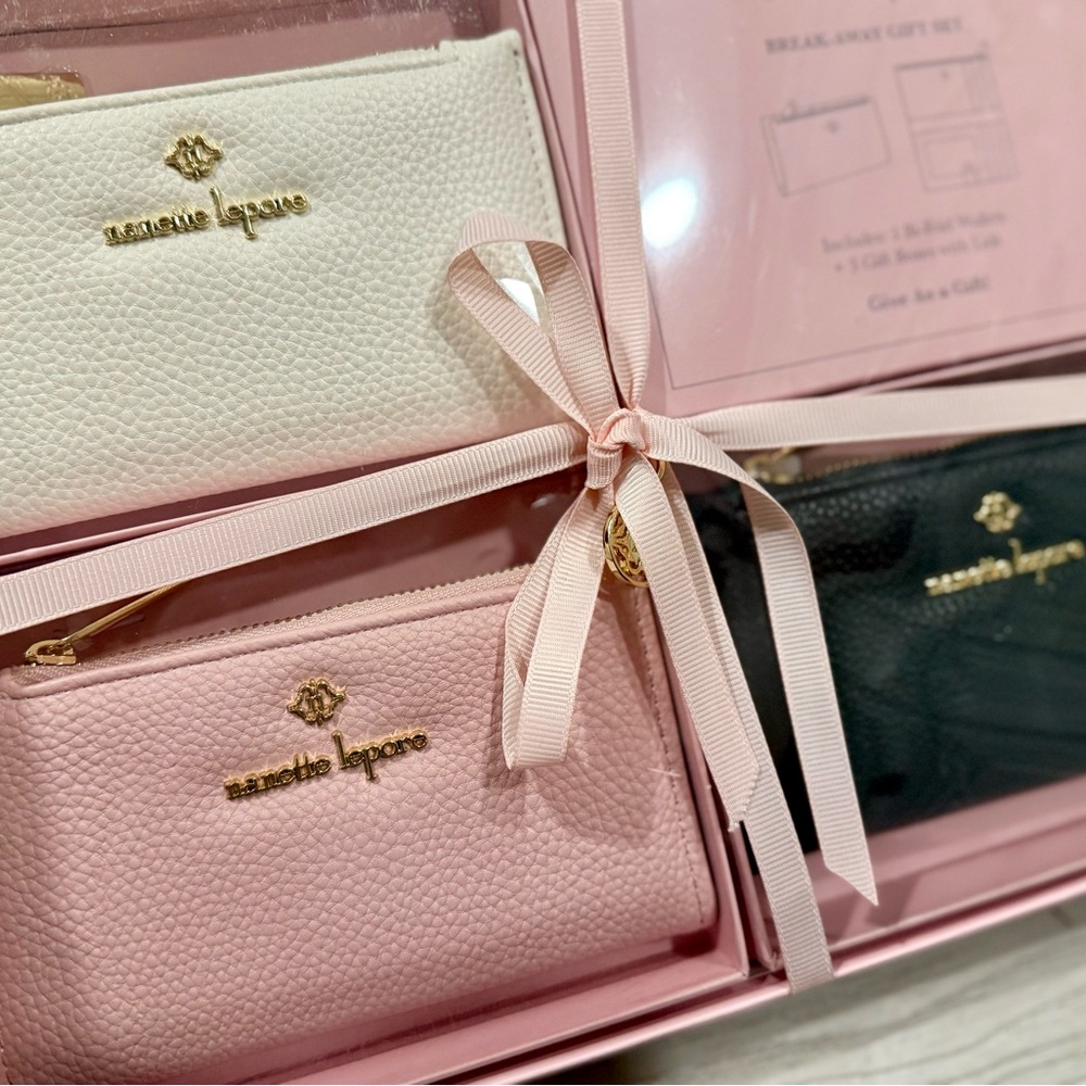 Nanette Lepore Pink, White, and Black Wallet Set - Picture 3 of 5